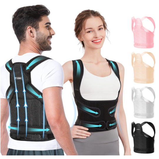 Invisible Back Posture Correction Belt – Anti-Humpback Orthotic Support Band for Men & Women
